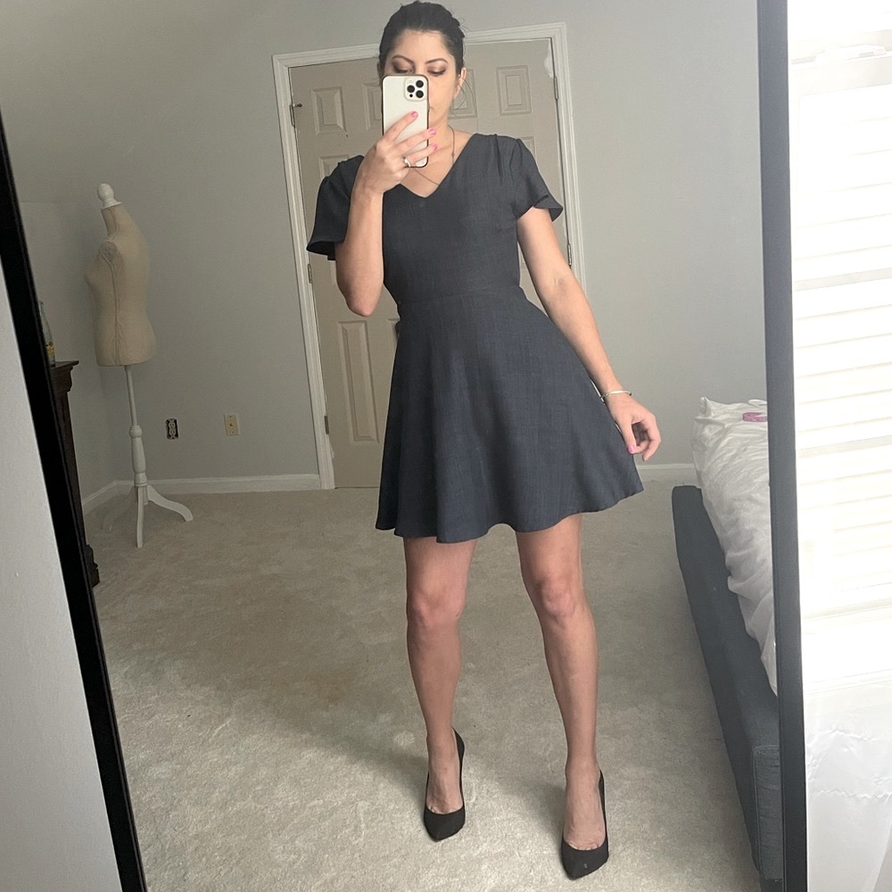 Altar’d State cap sleeve blue dress XS